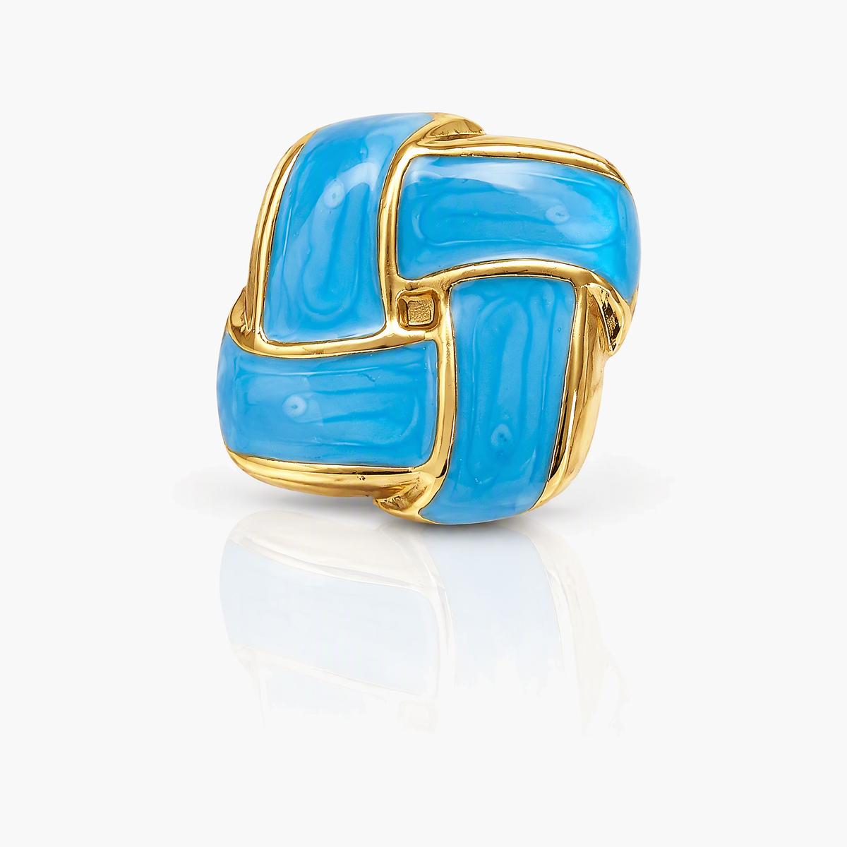 Trendy Interwoven Square Stud Earrings