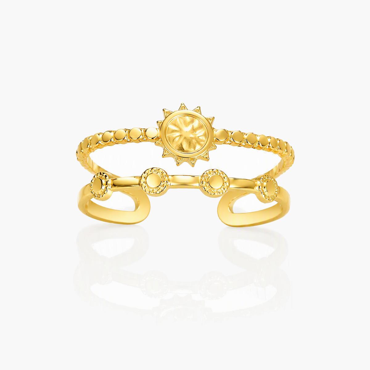 Assorted Motif Open Cuff Ring
