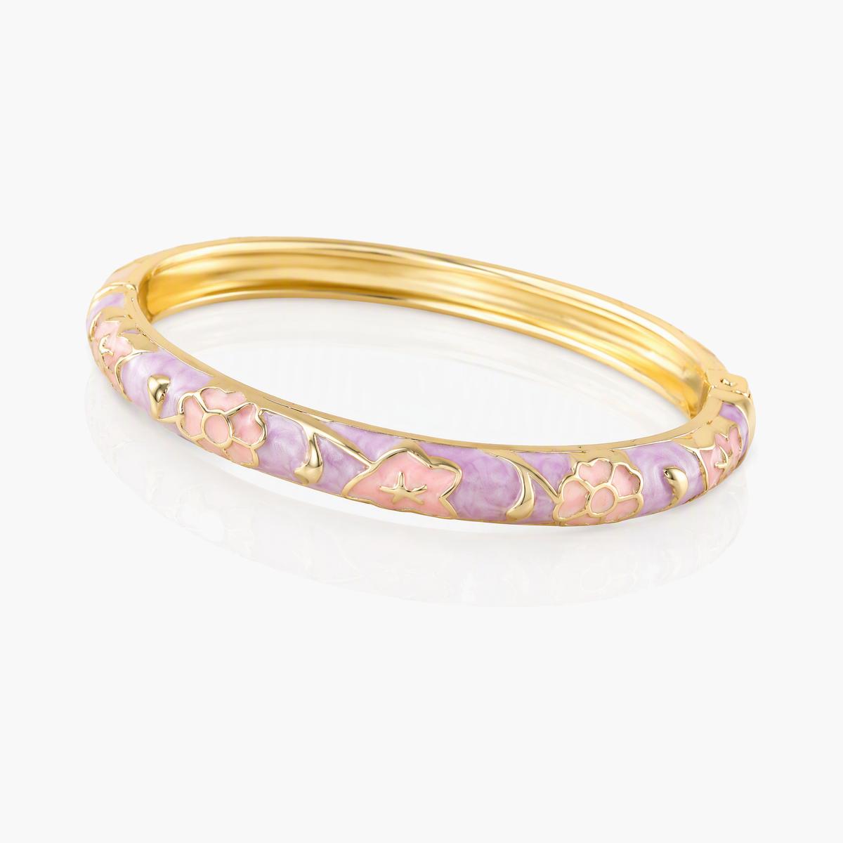 Cute Floral Enamel Bangle