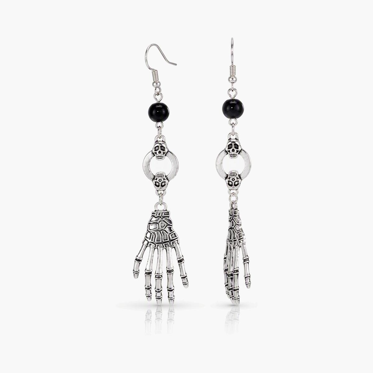Cute Skull Charm Drop Earrings