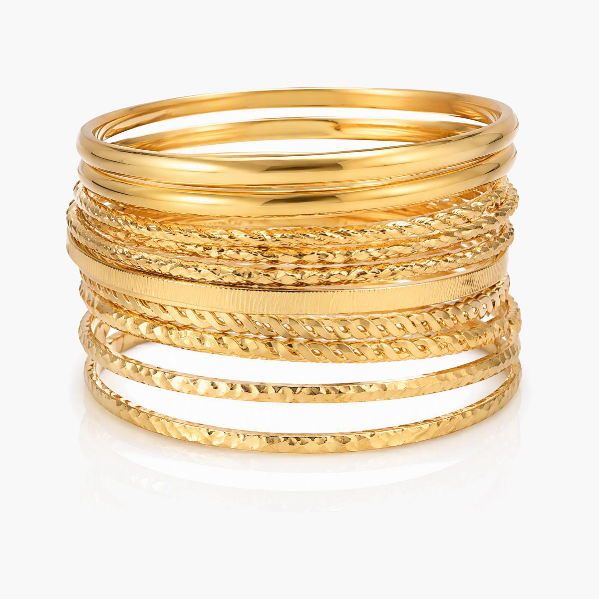 Mixed Texture Bangle