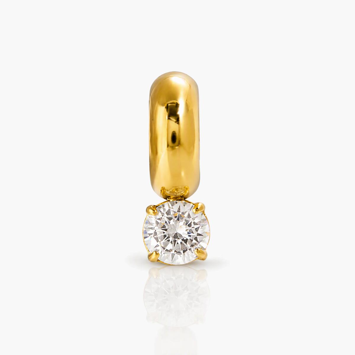Dainty Single Stone Huggie Earrings