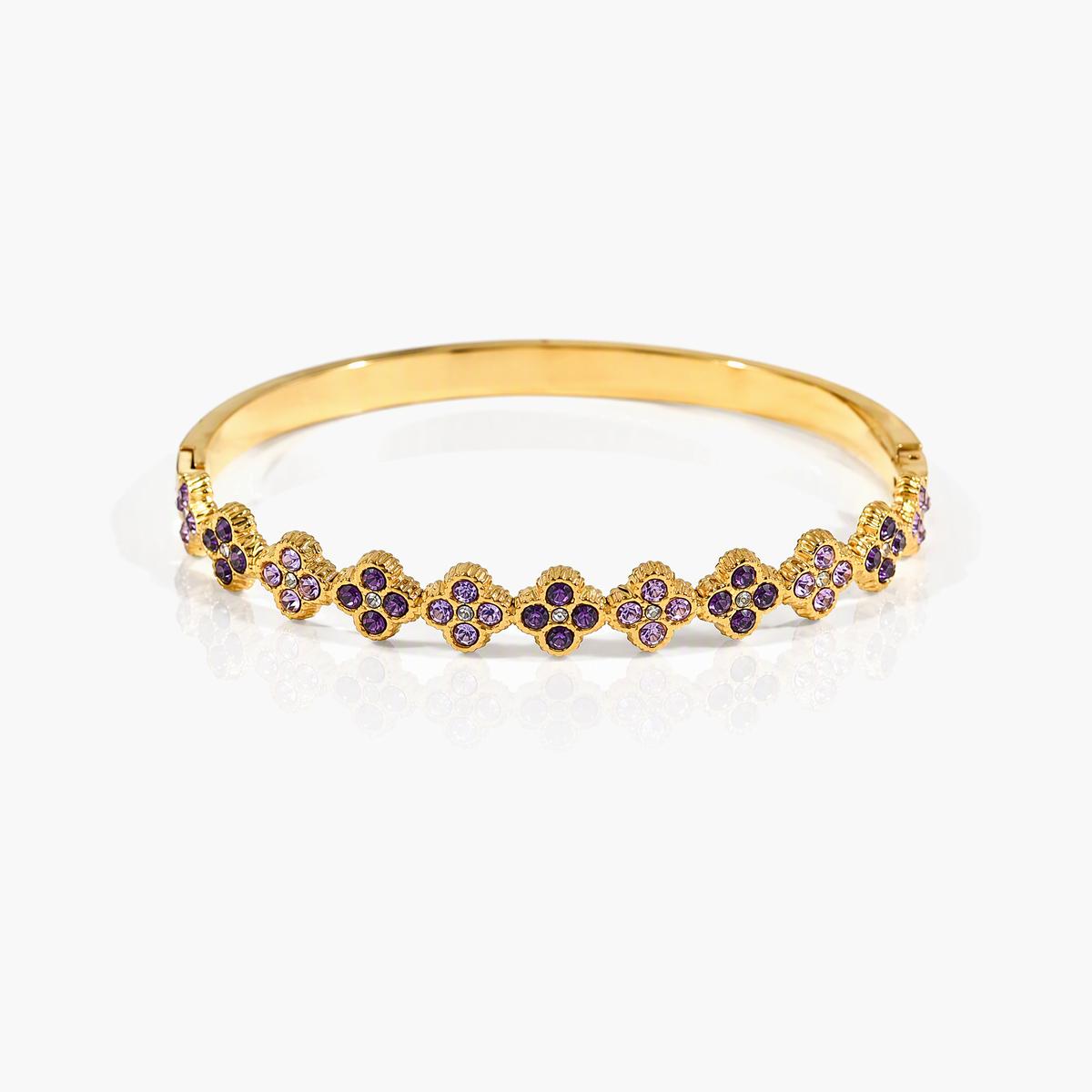Flower Open Cuff Bangle
