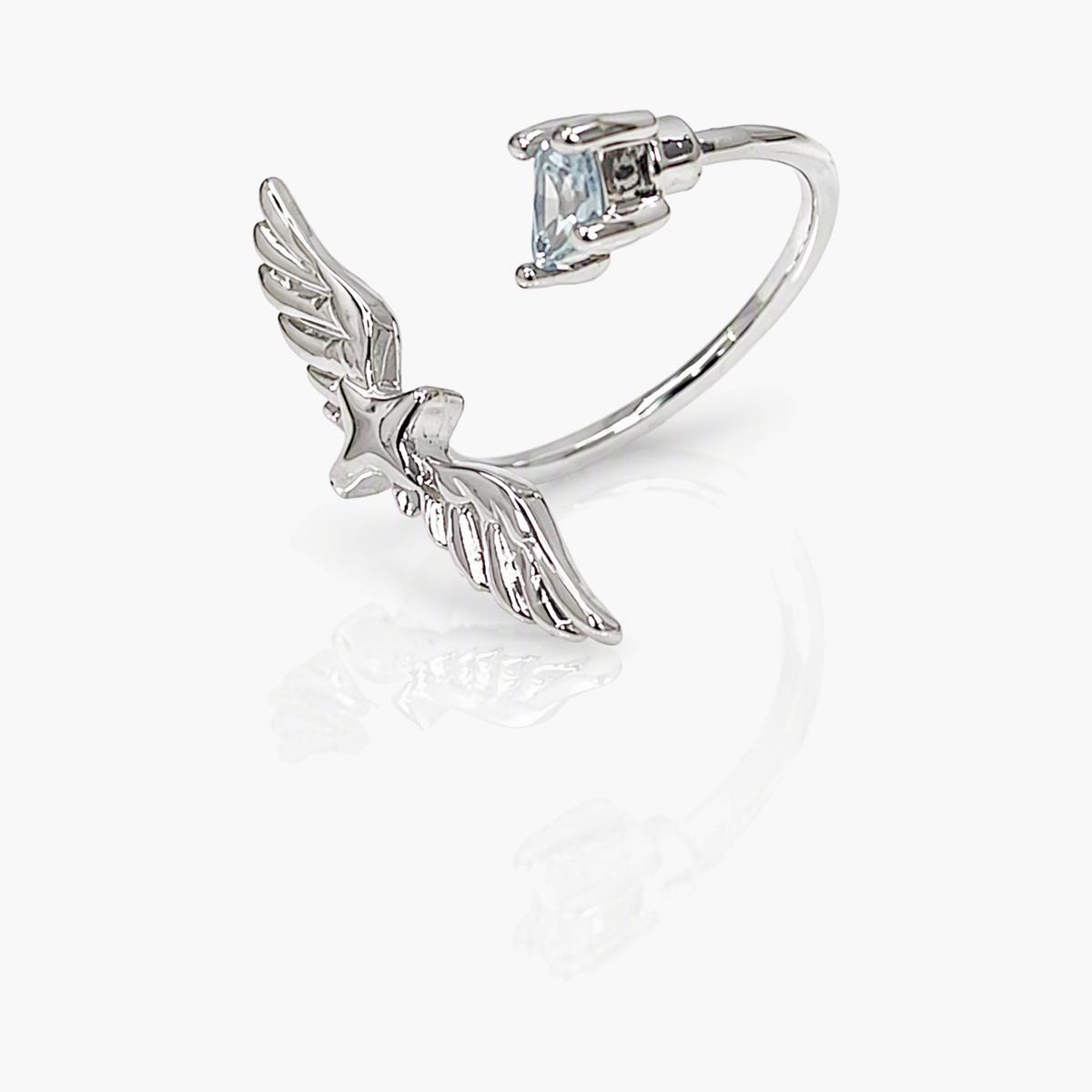 Dainty Angel Wing Drop Earrings
