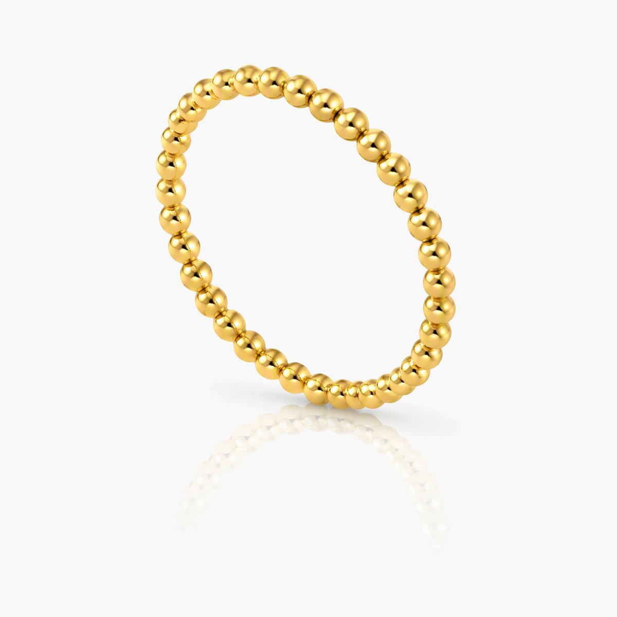 Dainty Beaded Band Ring