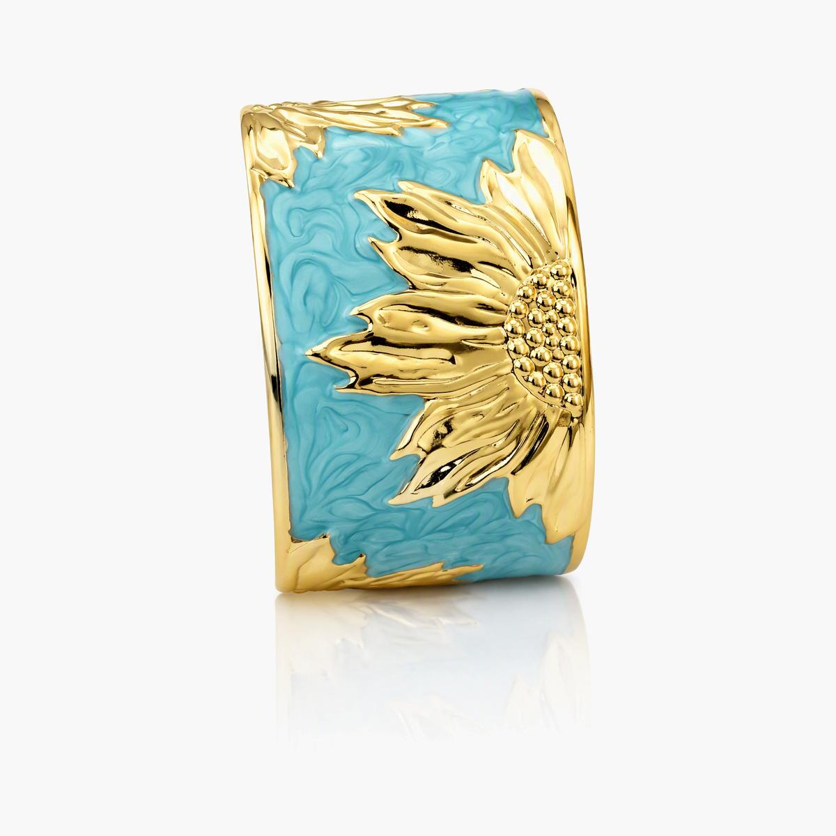 Boho Sunflower Cuff Bracelet