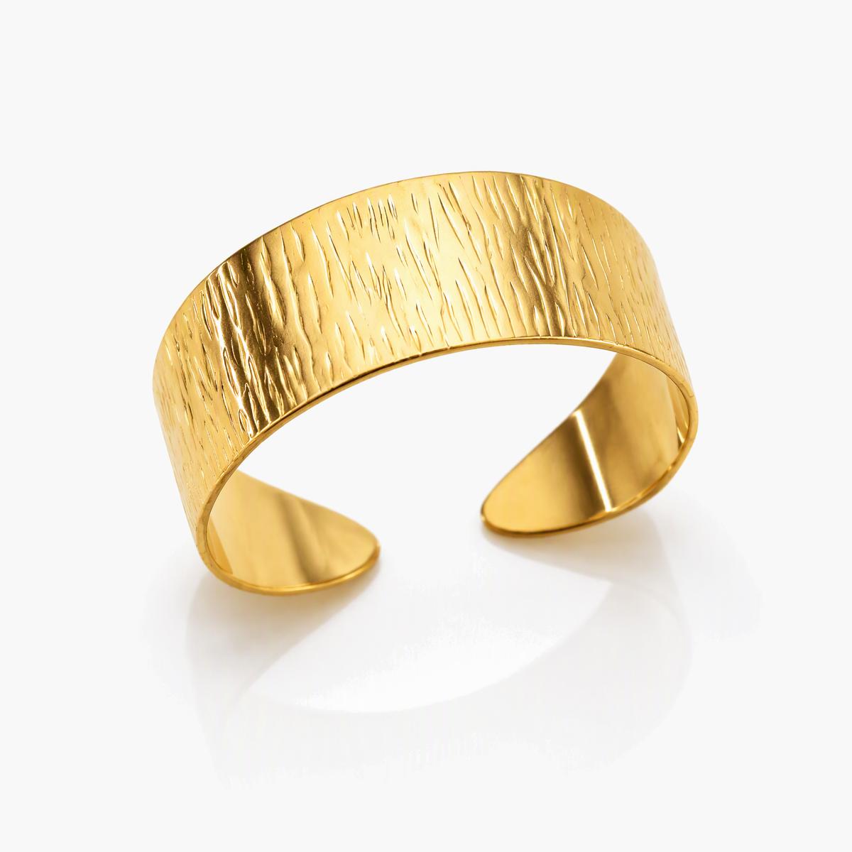 Textured Open Cuff Bracelet