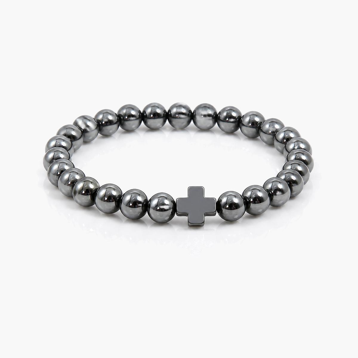Cross Charm Beaded Bracelet