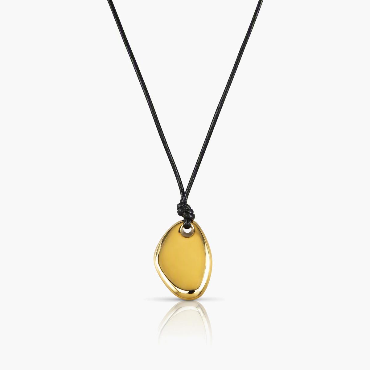 Minimalist Teardrop & Open Ring Necklace