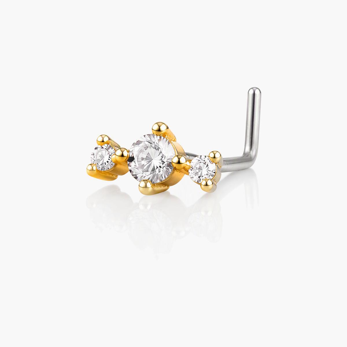 Heart Key Nose Stud