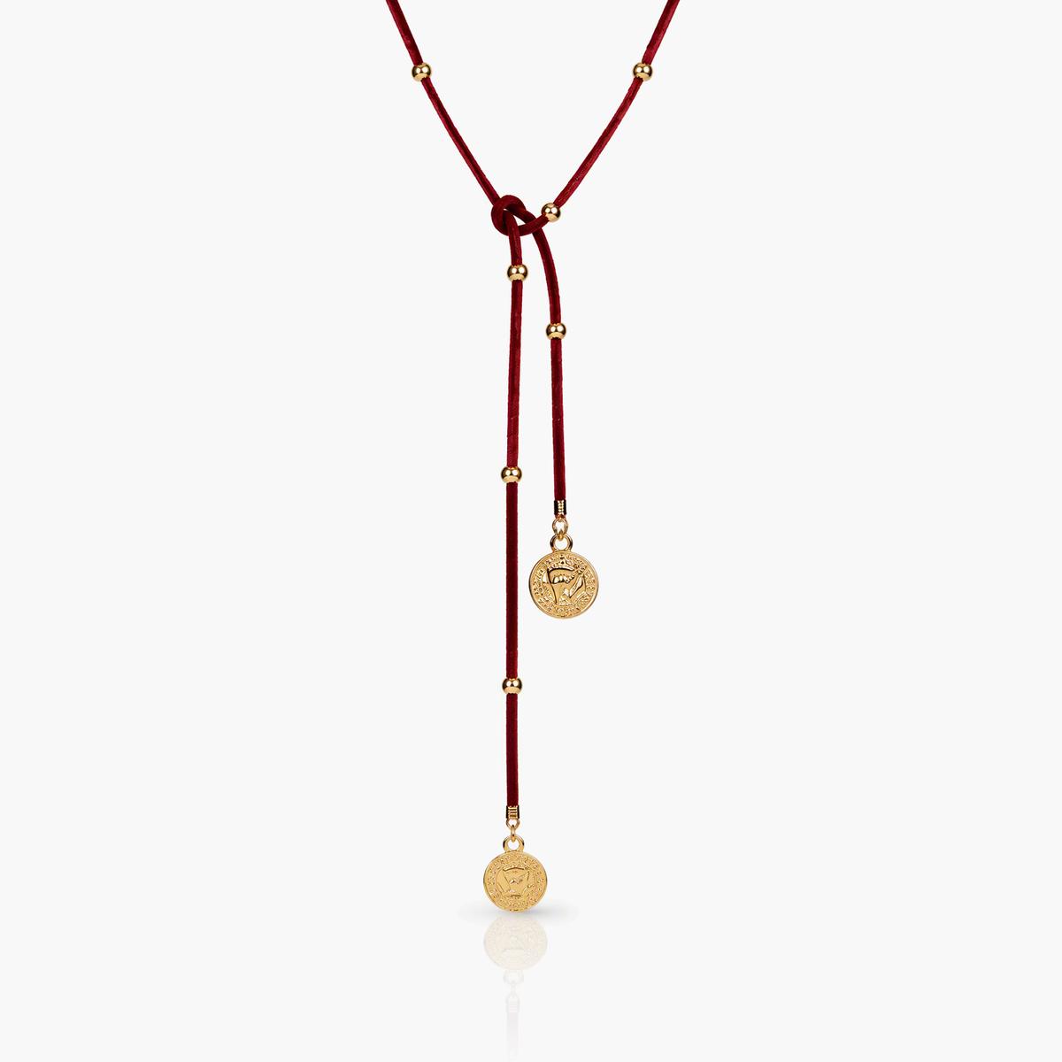Boho Coin Lariat Necklace