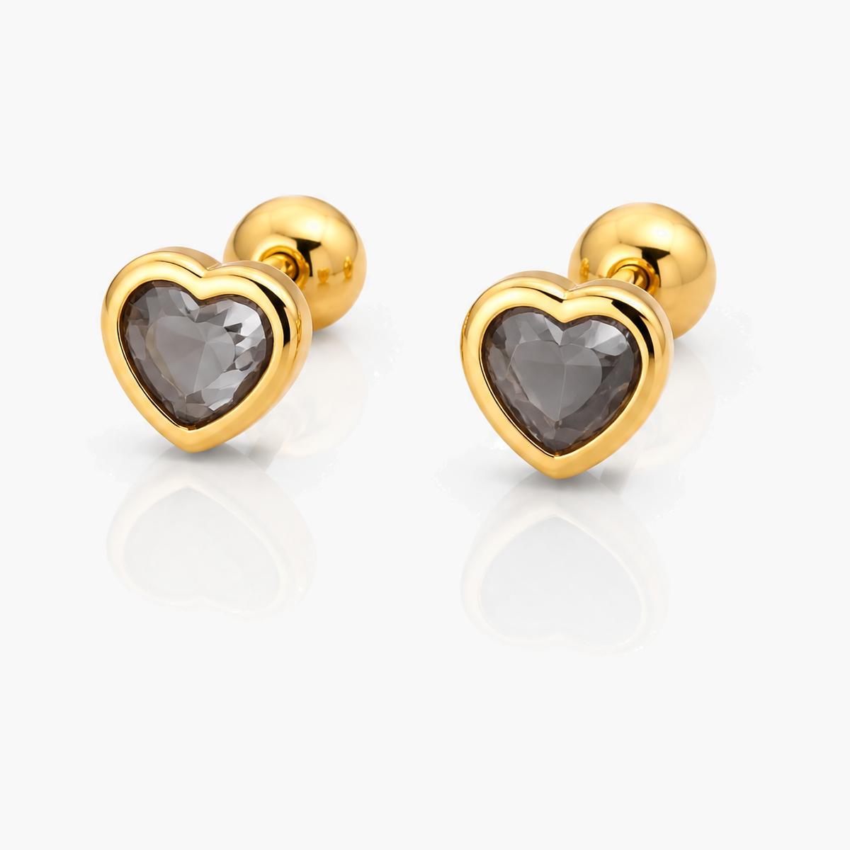 Dainty Heart Stud Earrings