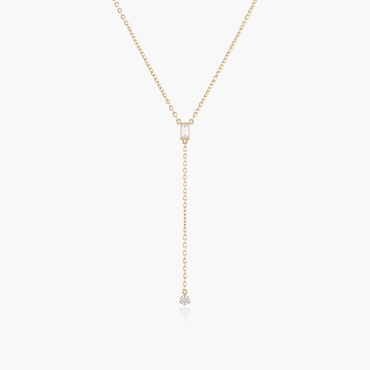 Minimalist Bar Y-Chain Necklace