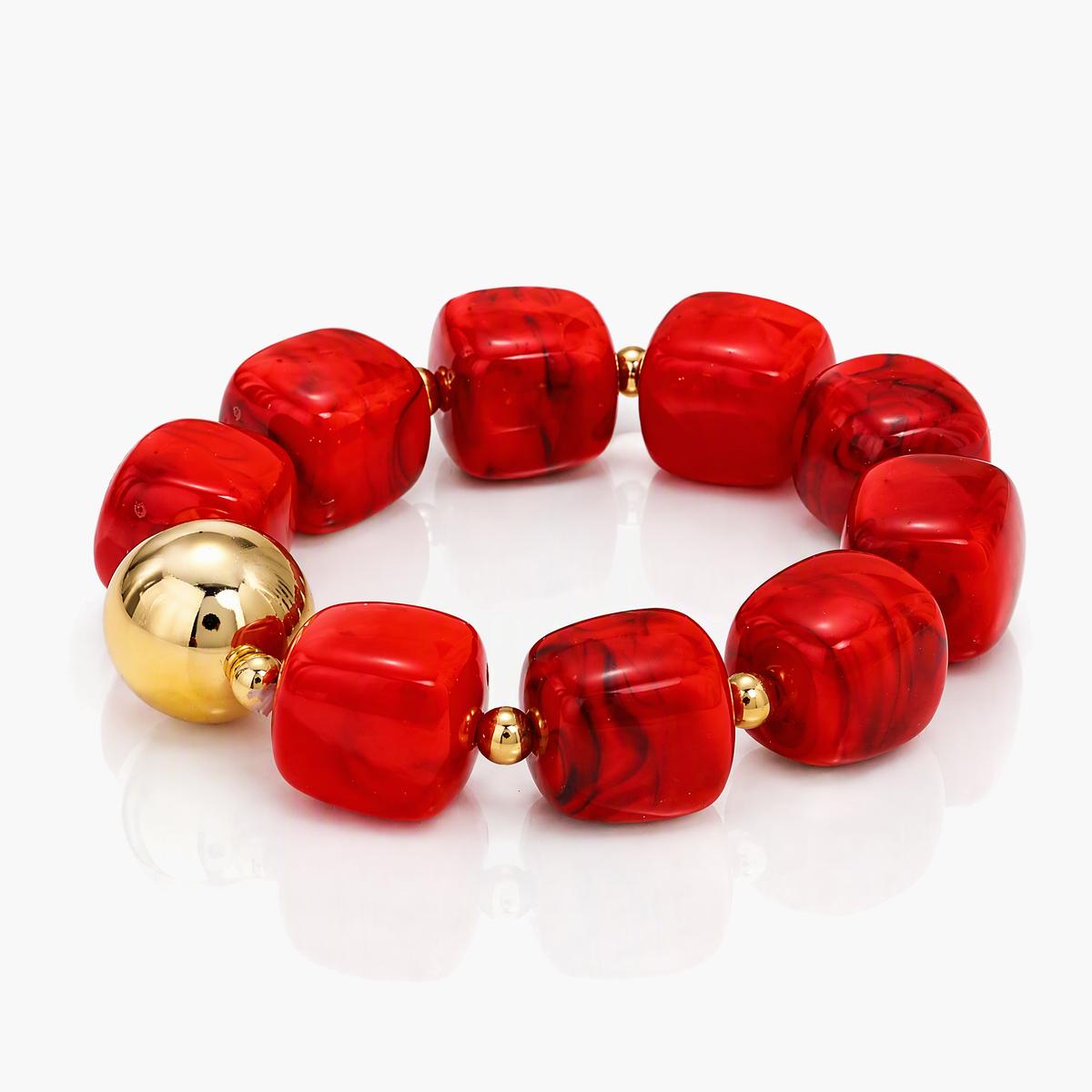 Chunky Square Bead Bracelet