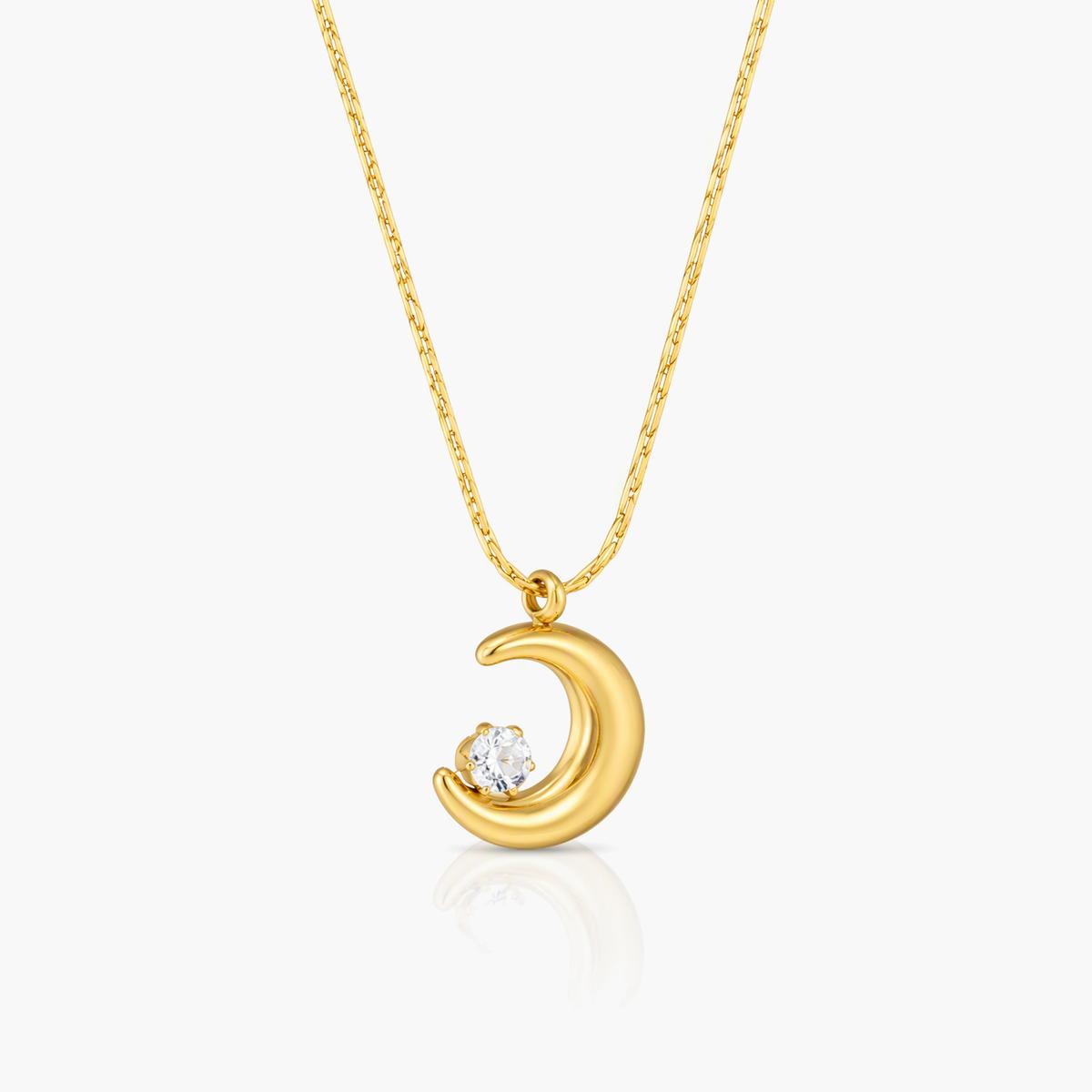 Crescent Moon Pendant Necklace