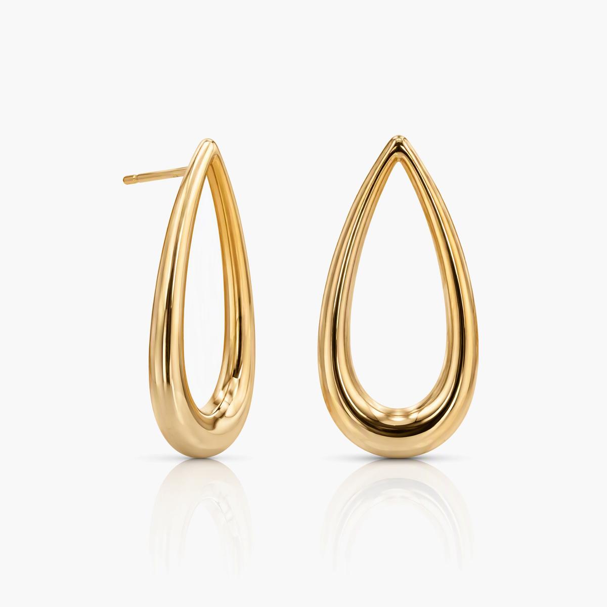 Minimalist Teardrop Hoop Earrings
