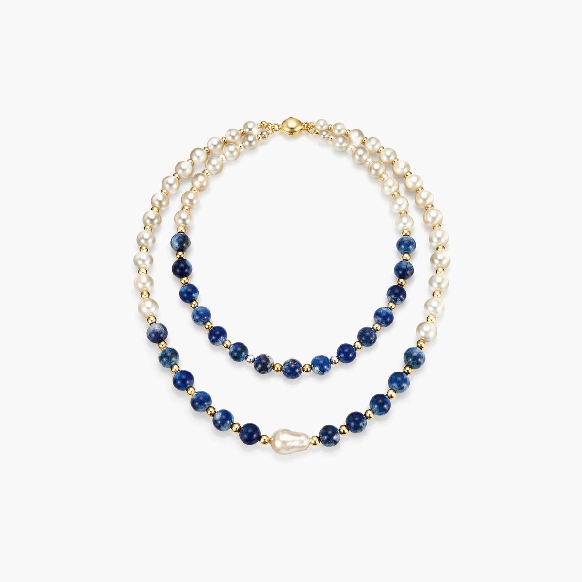 Elegant Double Strand Pearl Necklace