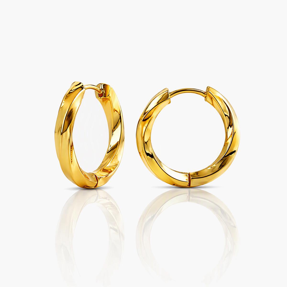 Twisted Band Hoop Earrings
