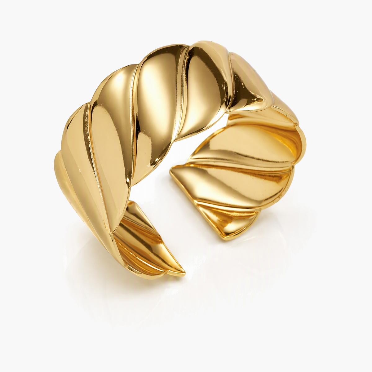 Twisted Leaf Open Cuff Bracelet