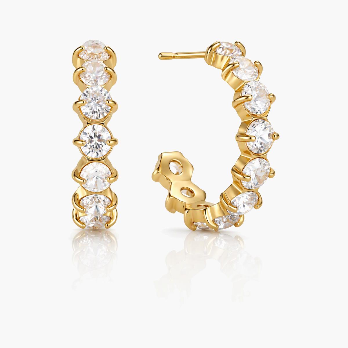 Five-Stone Huggie Earrings