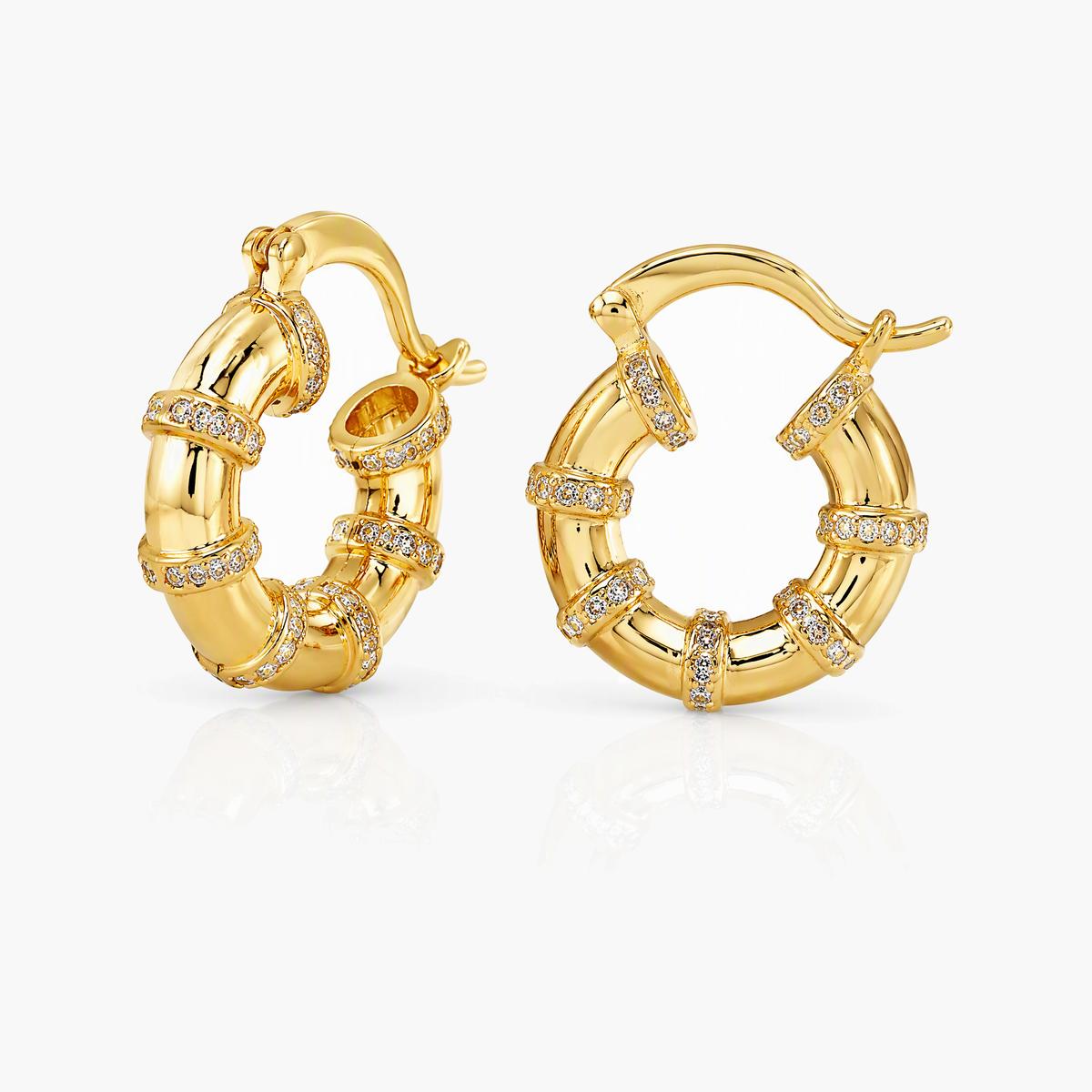 Trendy Bamboo Hoop Earrings