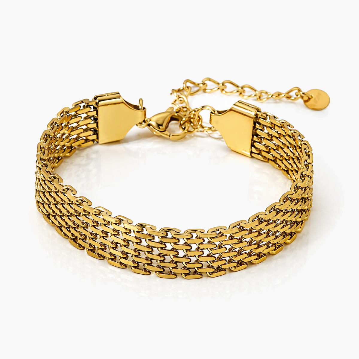Trendy Heart Charm Snake Chain Bracelet
