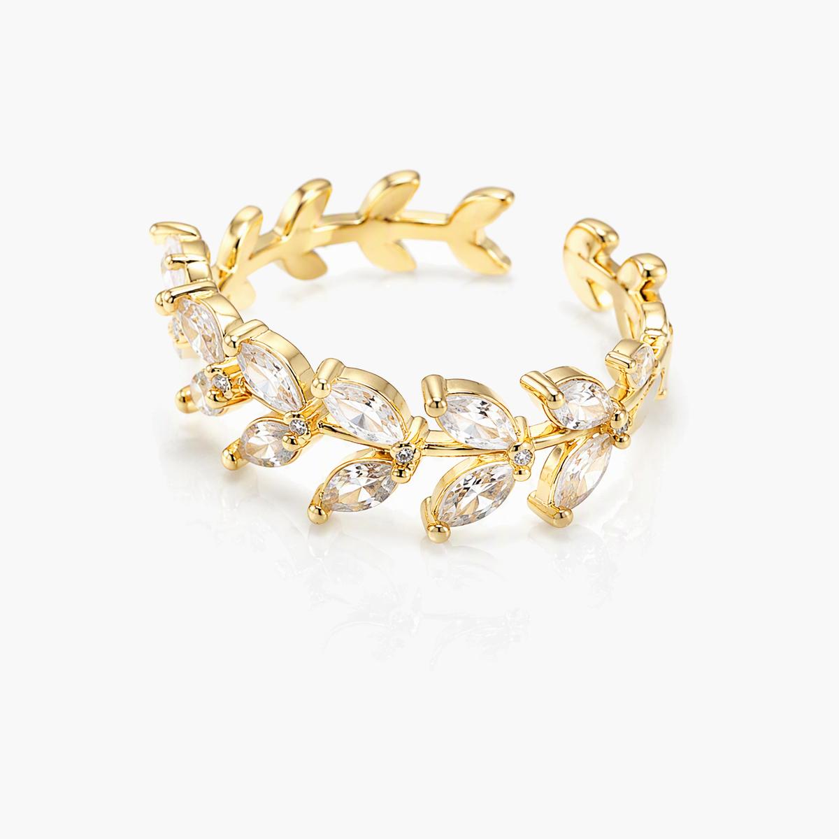 Dainty Flower Open Cuff Ring