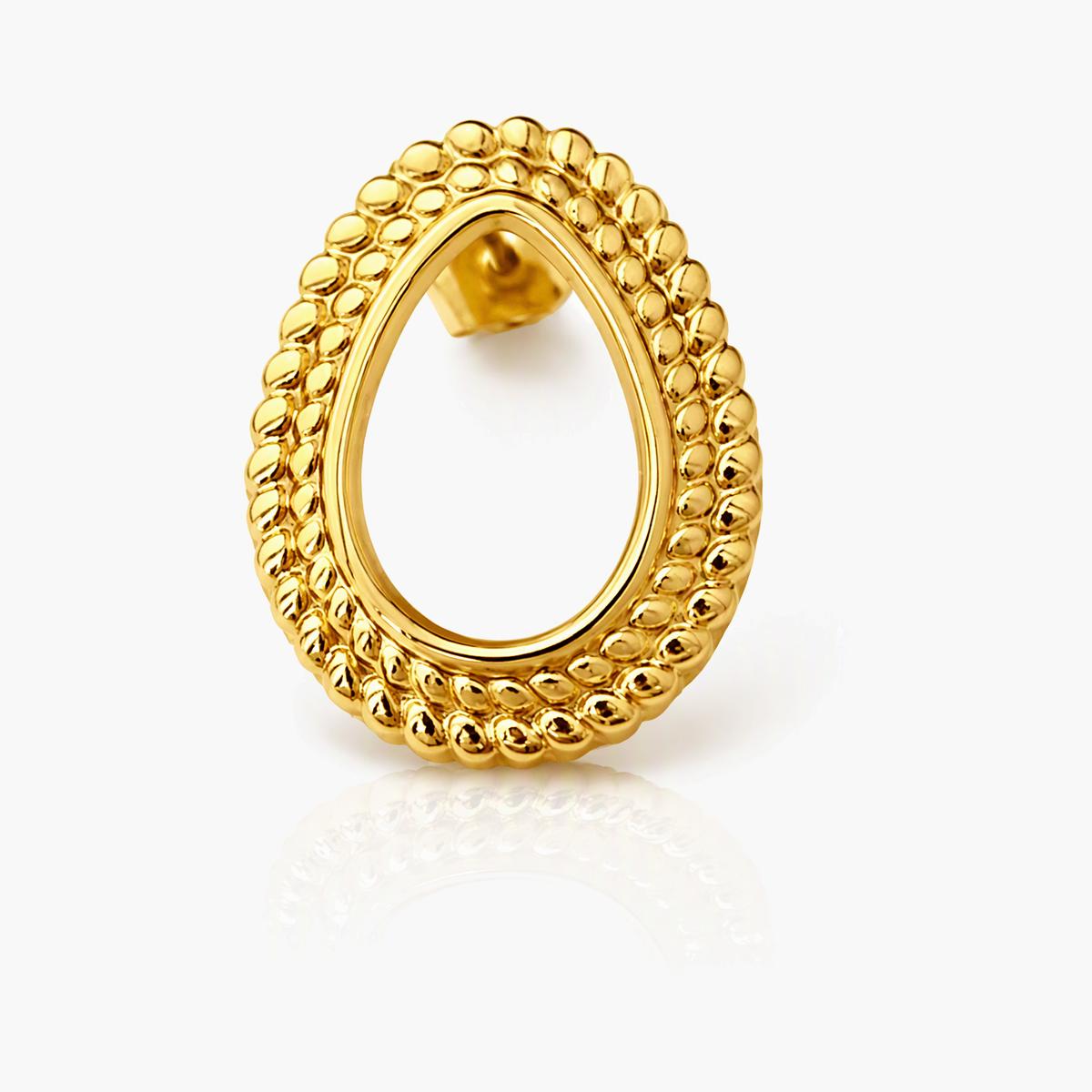 Teardrop & Love Knot Stud Earrings