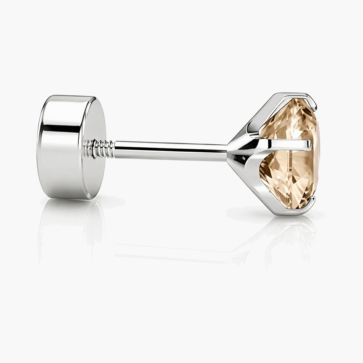 Elegant Round Stone Stud Earrings