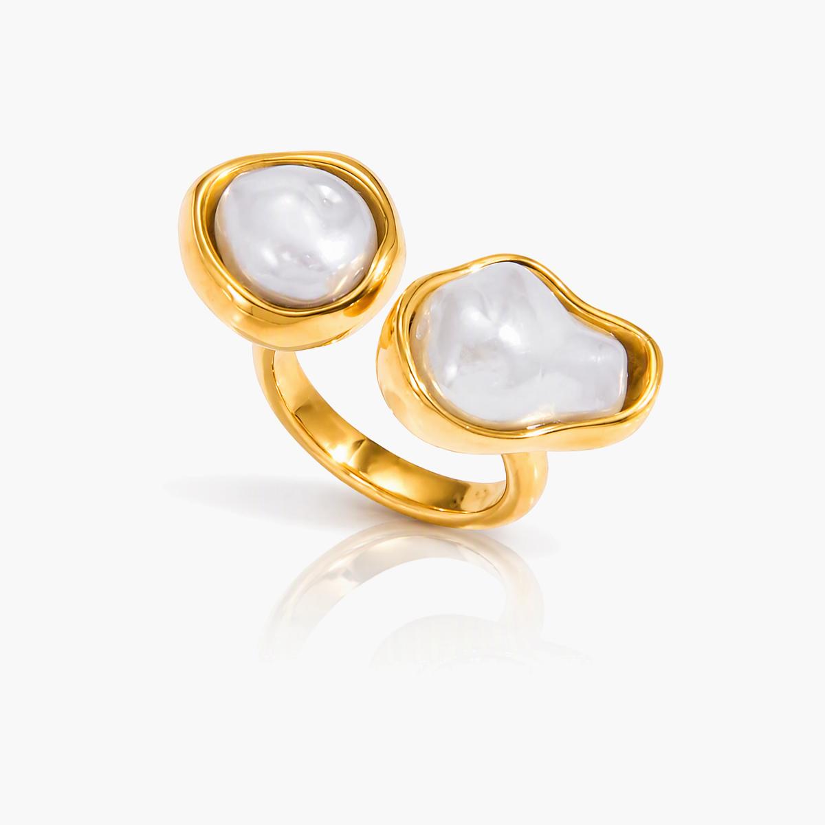 Trendy Irregular Pearl Ring