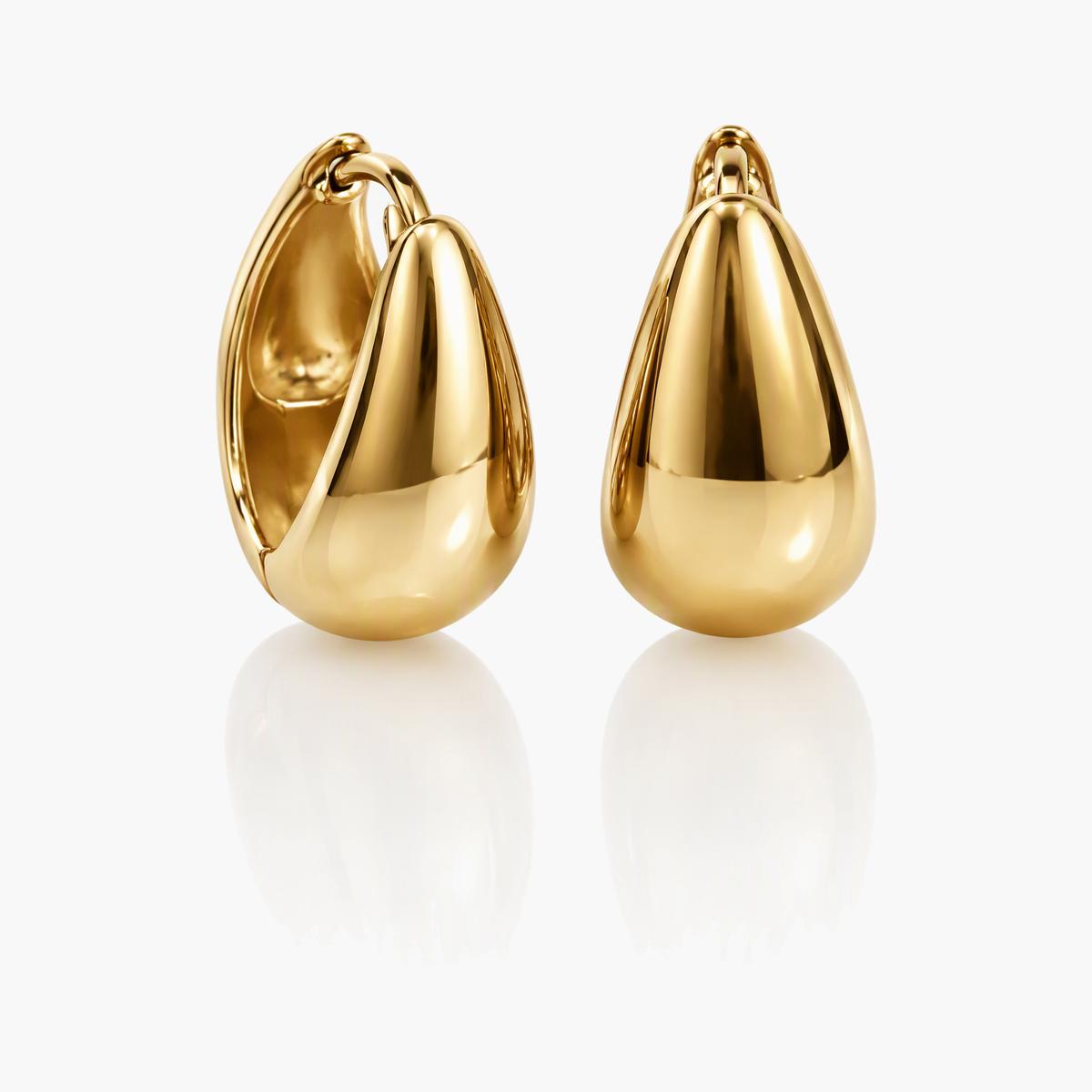 Twisted Teardrop Huggie Earrings