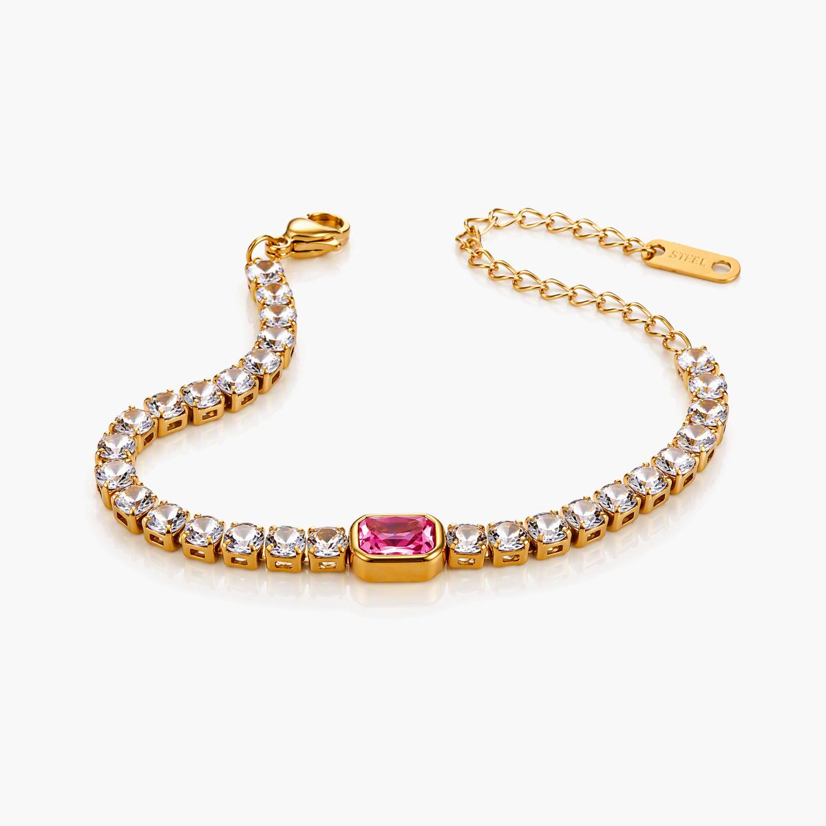 Elegant Rectangular Stone Bracelet