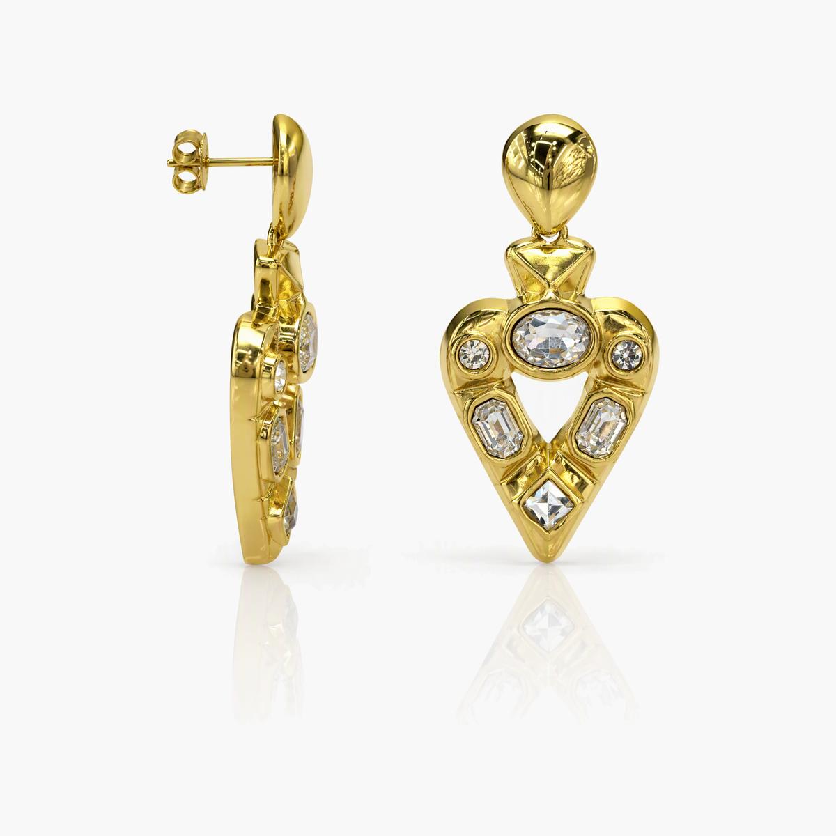 Heart Drop Earrings
