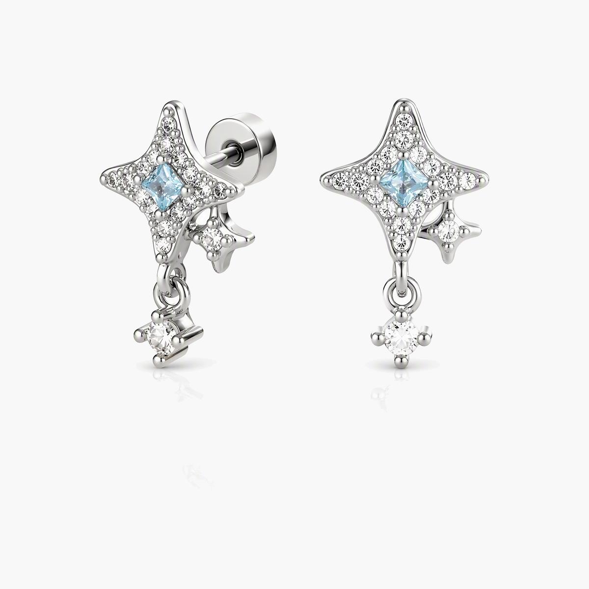 Cute Star Drop Stud Earrings