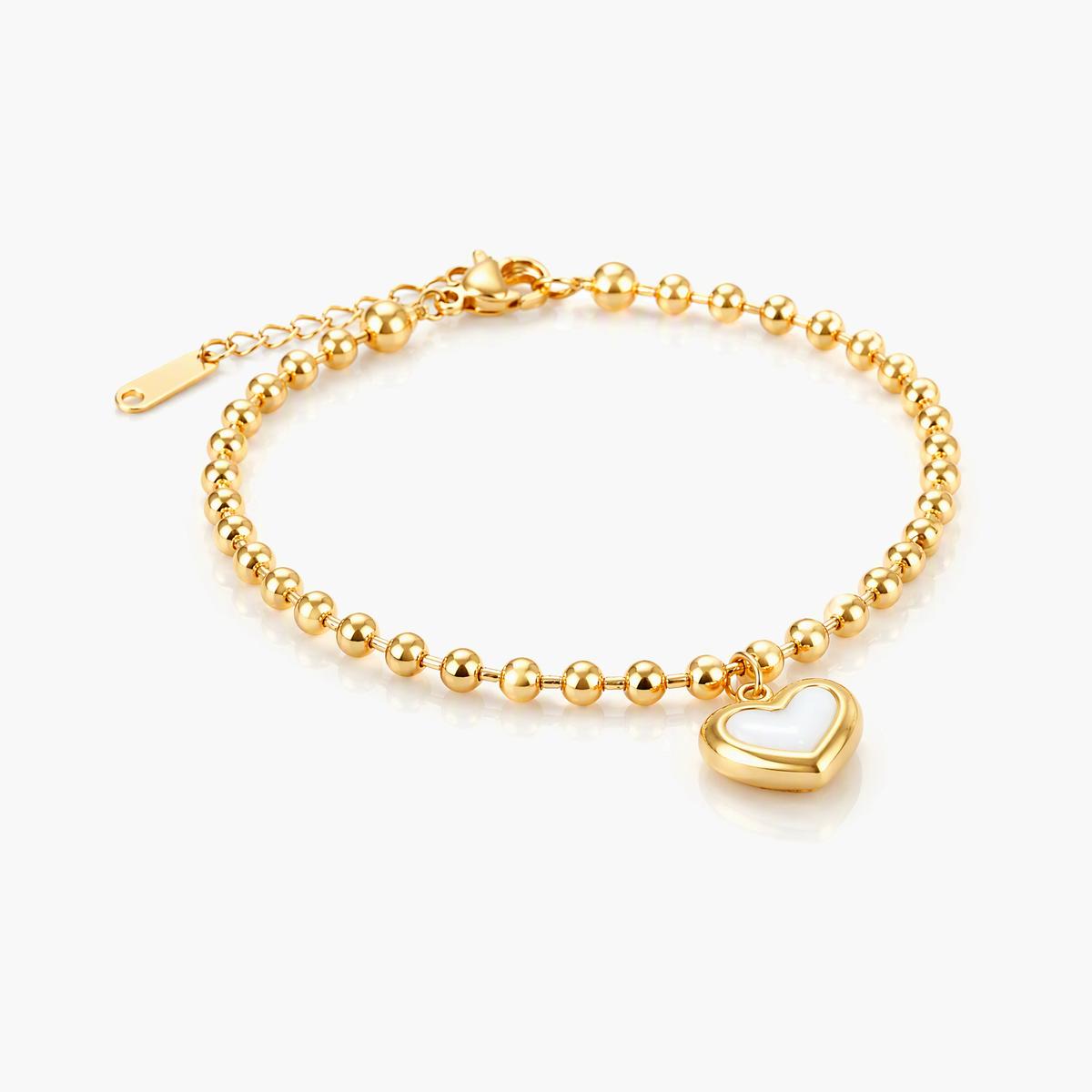 Dainty Heart Charm Bracelet