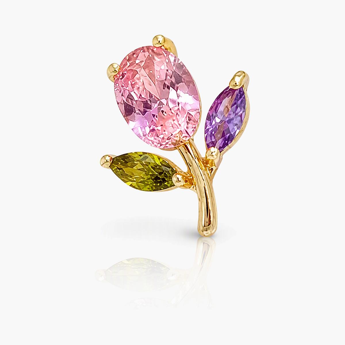 Dainty Flower Branch Stud Earrings