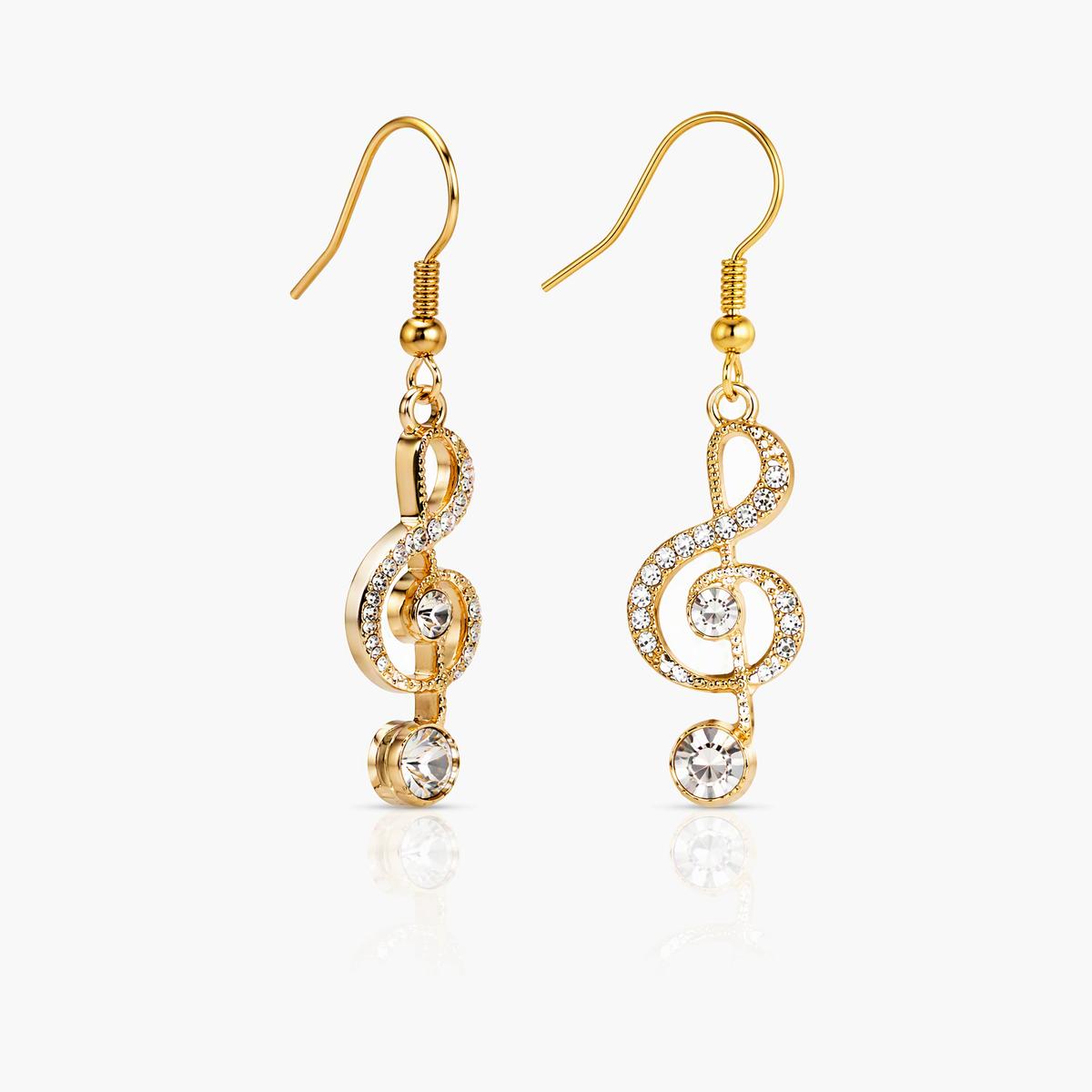Musical Note Drop Earrings