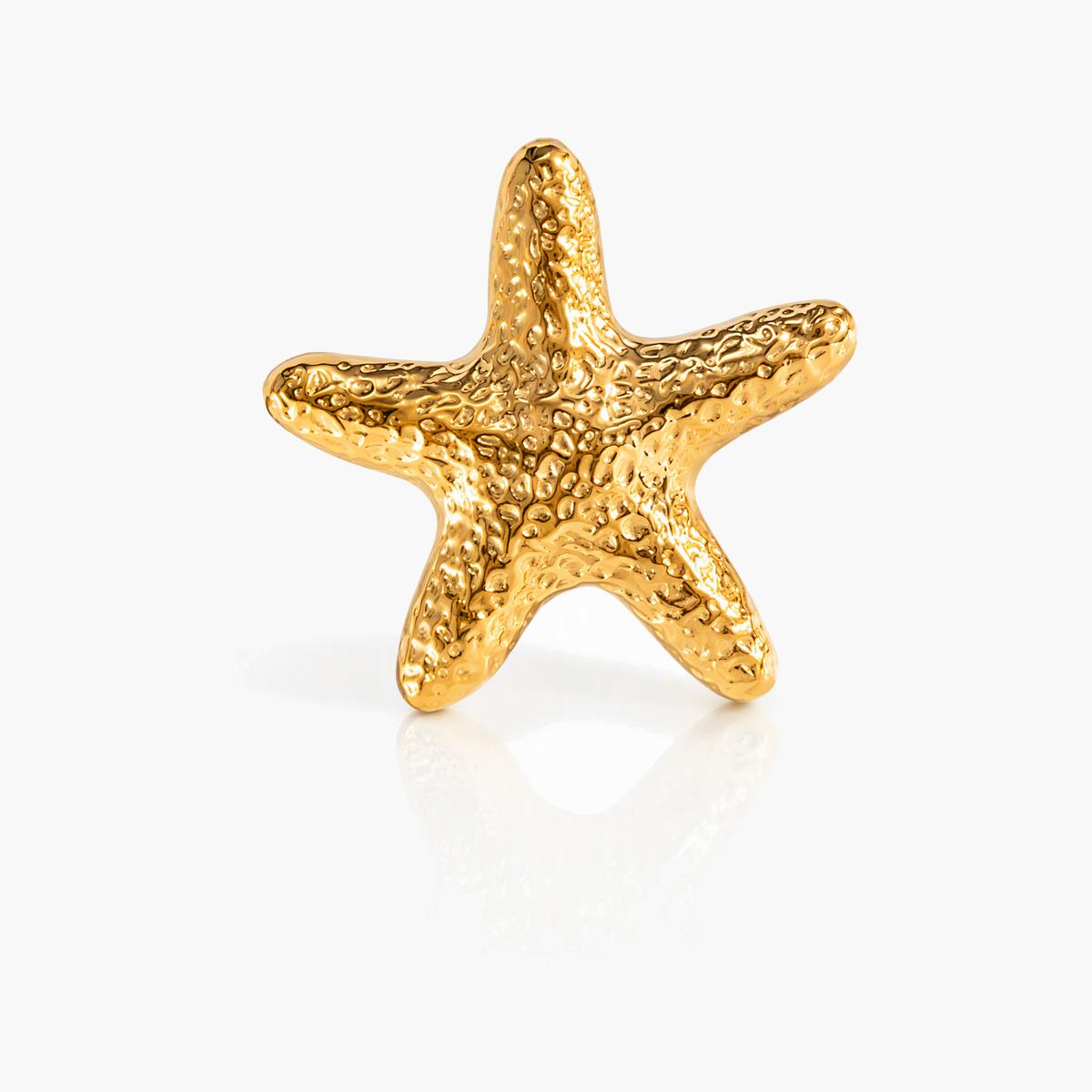 Textured Starfish Stud Earrings