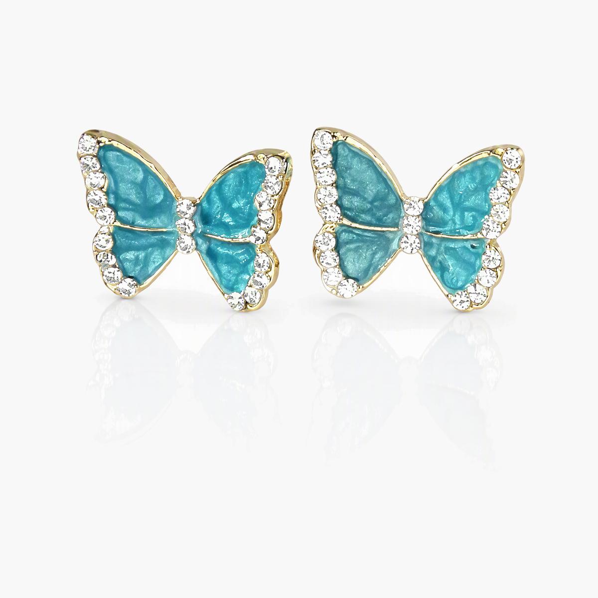 Dainty Flower Butterfly Stud Earrings