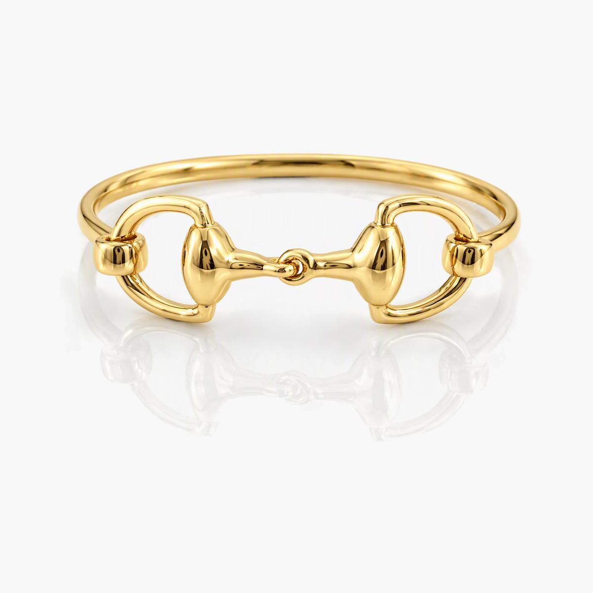 Horsebit Open Cuff Bangle