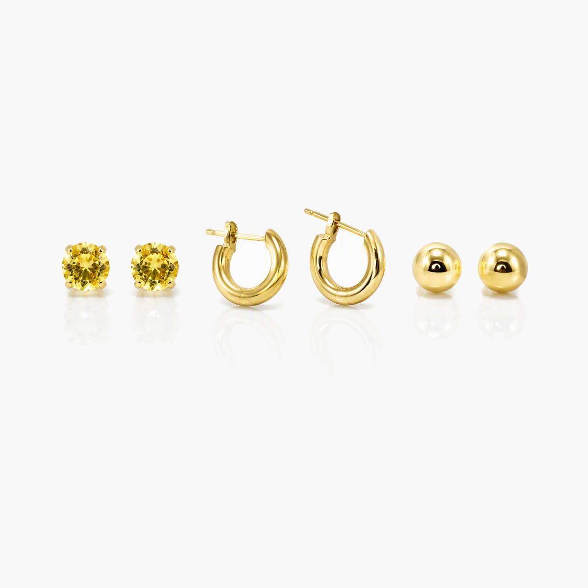 Minimalist Sphere Stud Earrings