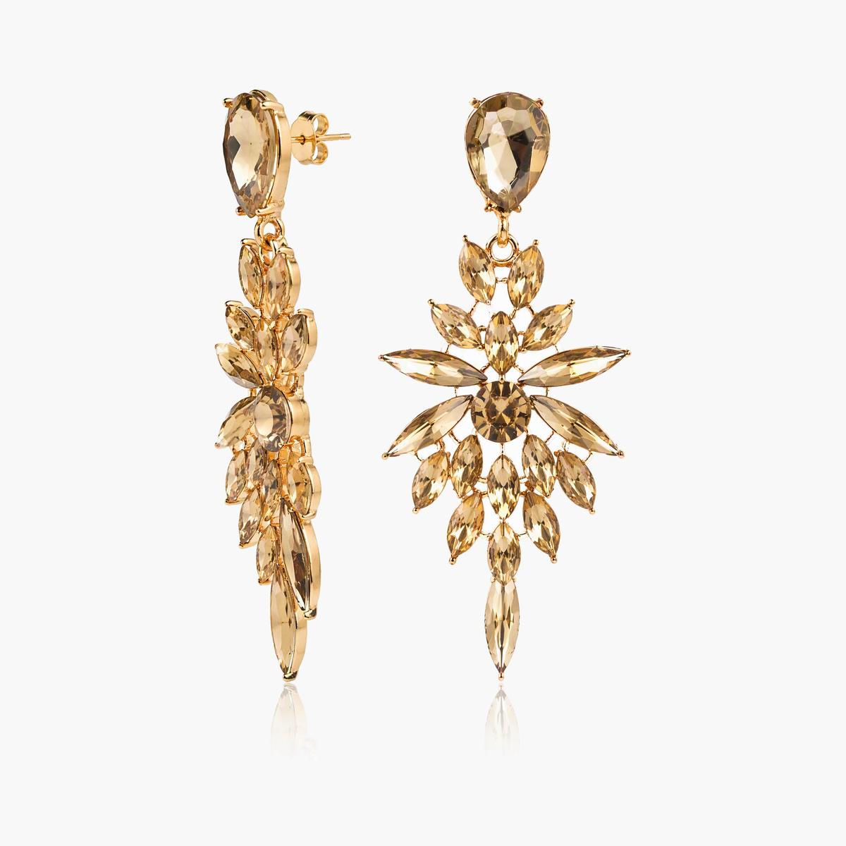 Leaf Cluster Drop Earrings