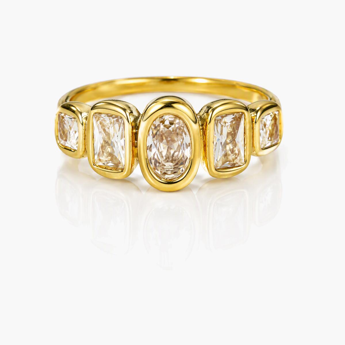 Trendy Five-Stone Ring