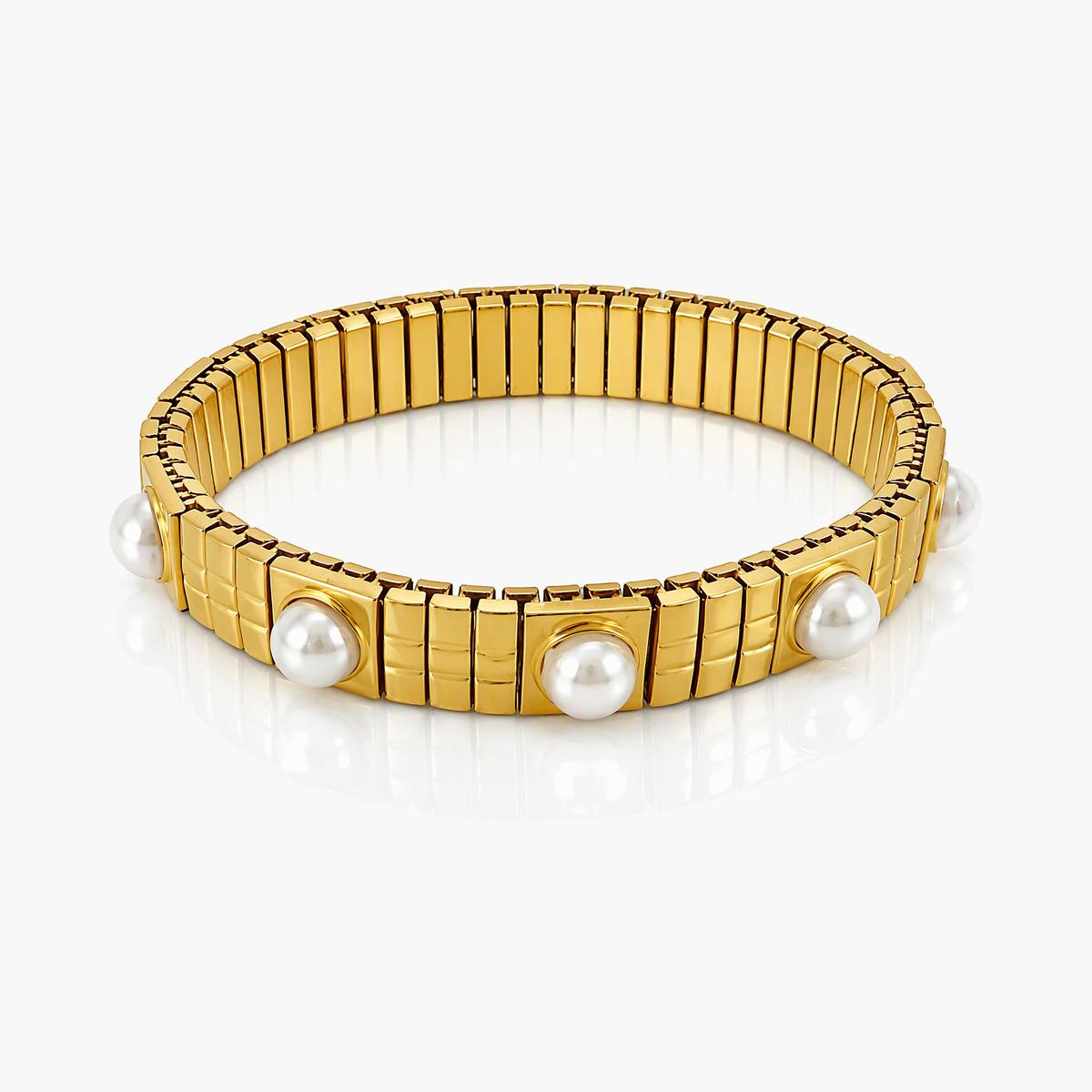 Geometric Pearl Bracelet