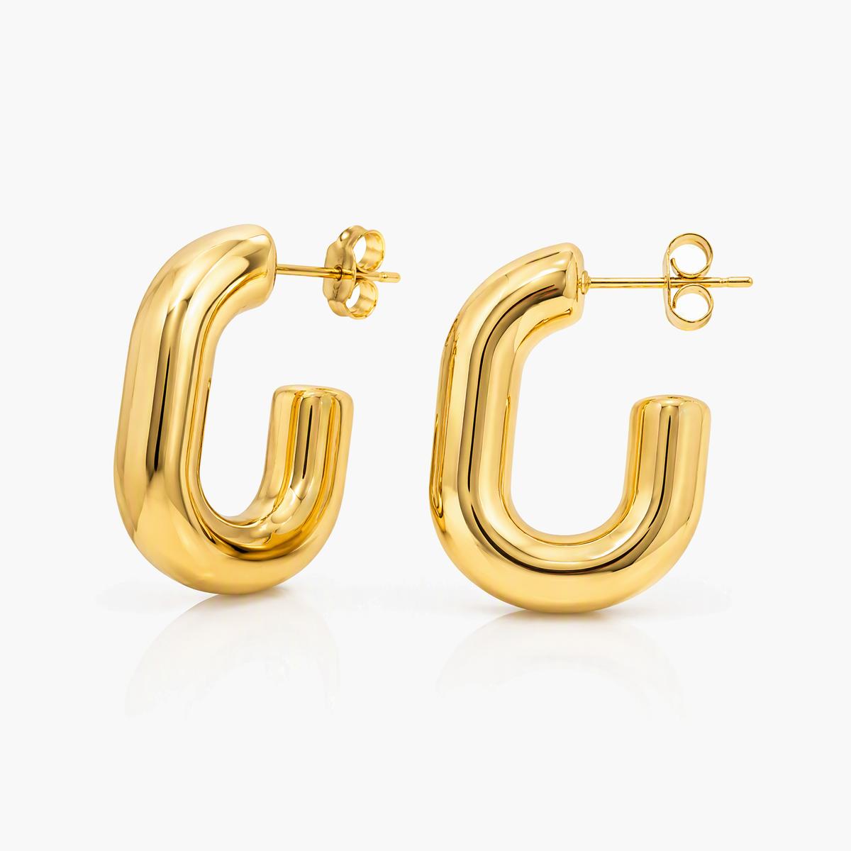 Trendy Heart And U-Shape Earrings