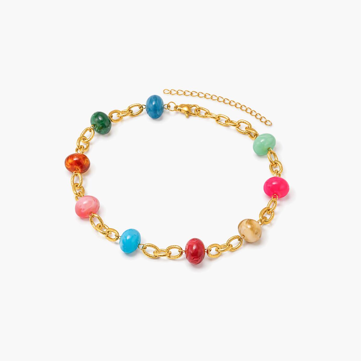Cute Flower Bead Chain Necklace