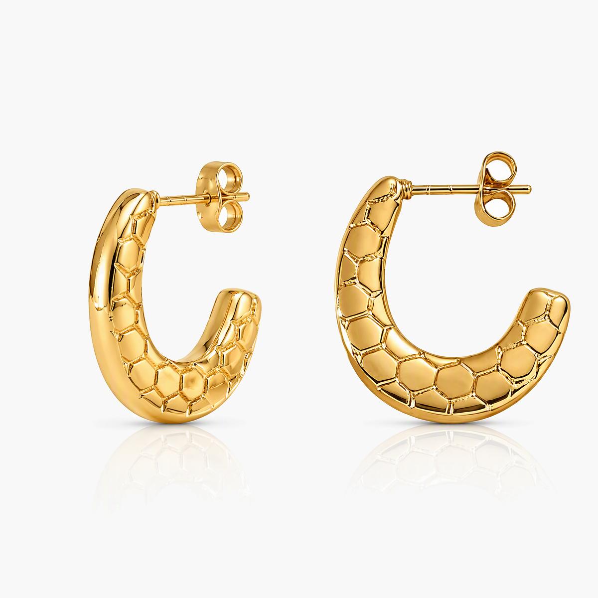 Textured Open Cuff Earrings