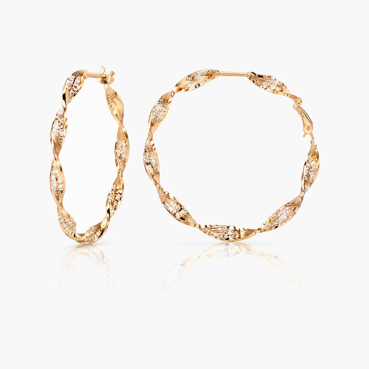 Twisted Band Hoop Earrings