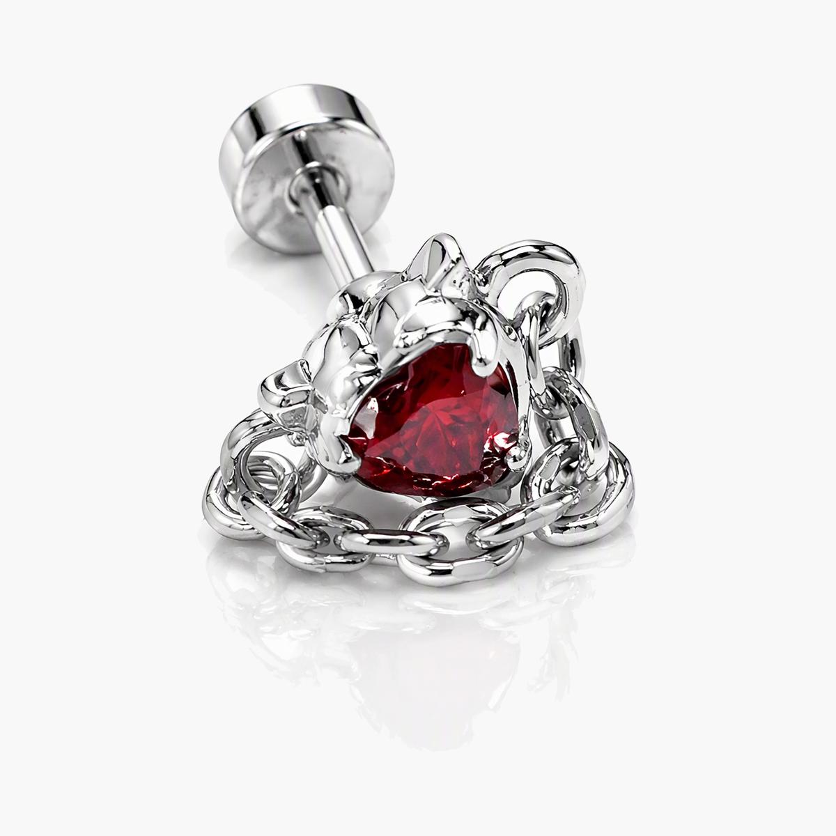 Cute Heart Charm Stud Earrings