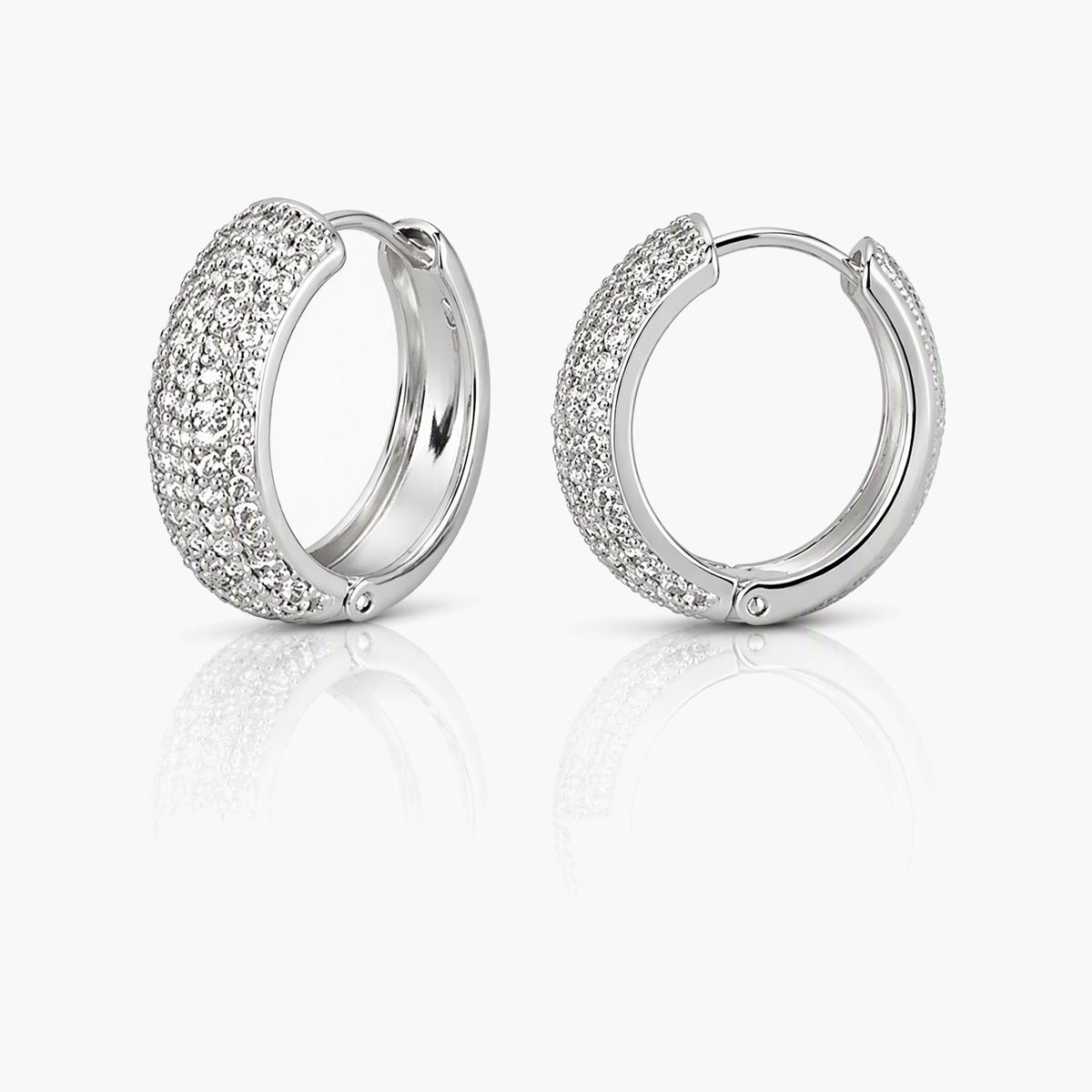 Paved Hoop Earrings